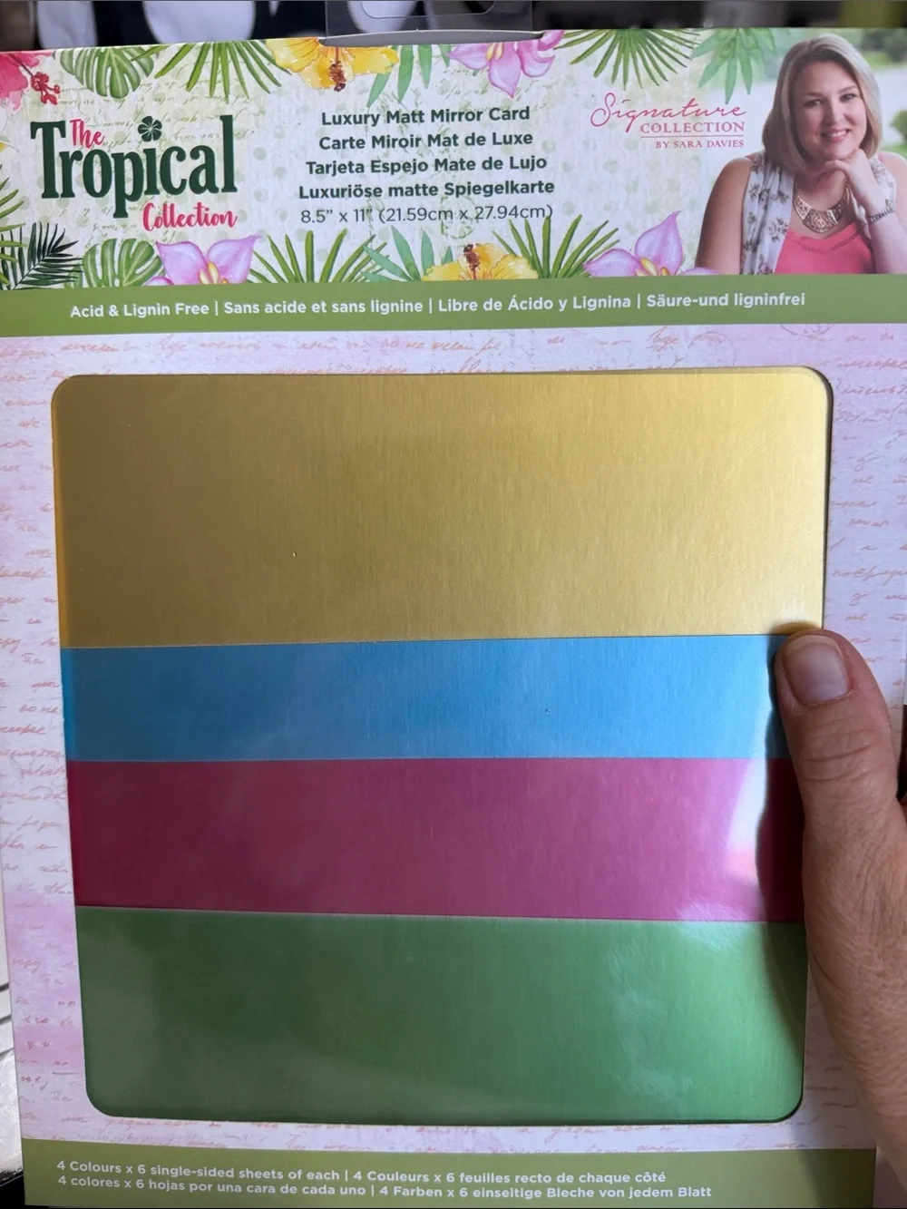 Crafters Companion Tropical Collection Matt Mirror Card Pack